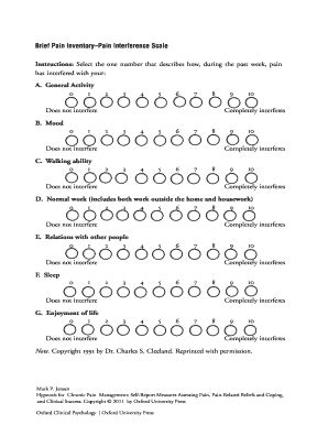 brief pain inventory interference scale.